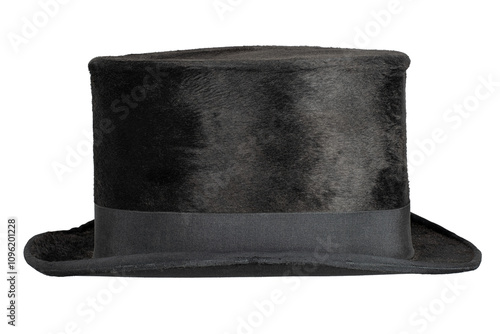 Black top-hat isolated on transparent background