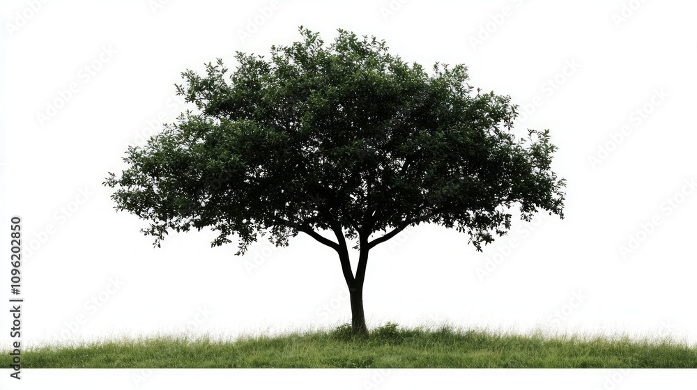 Solitary Tree in a Lush Landscape Solitary Tree in a Lush Landscape