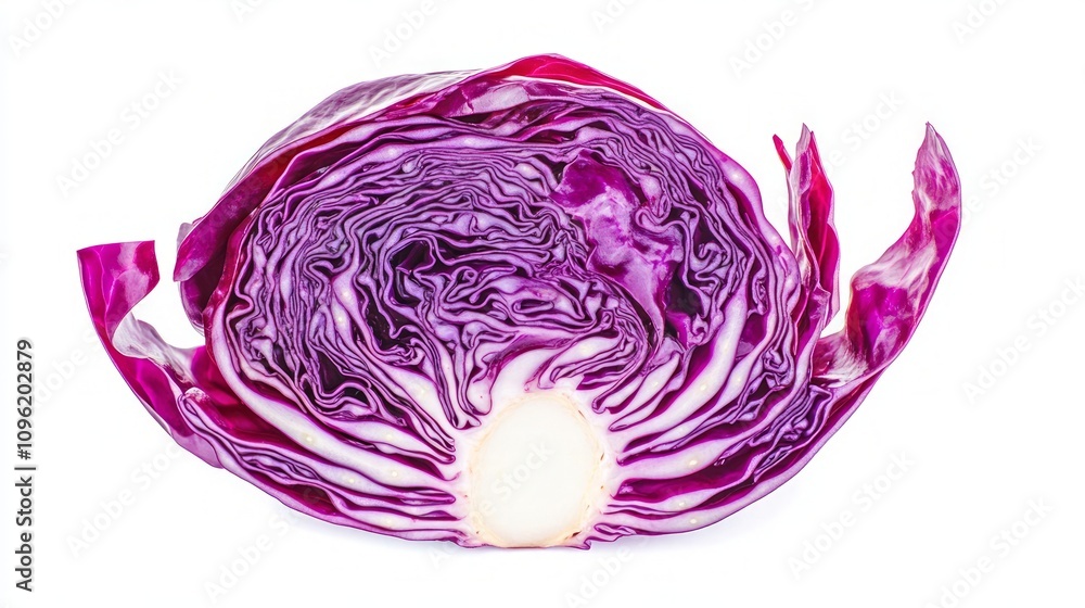 Vibrant Red Cabbage Slice - A Healthy and Delicious Food Vibrant Red Cabbage Slice - A Healthy and Delicious Food