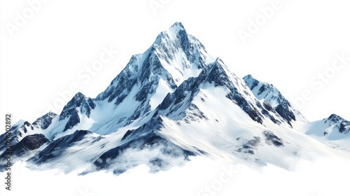 Majestic Snow-Capped Mountain Peaks