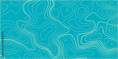 Stylized topographic contour map. Geographic line mountain relief. EPS 10 vector illustration.