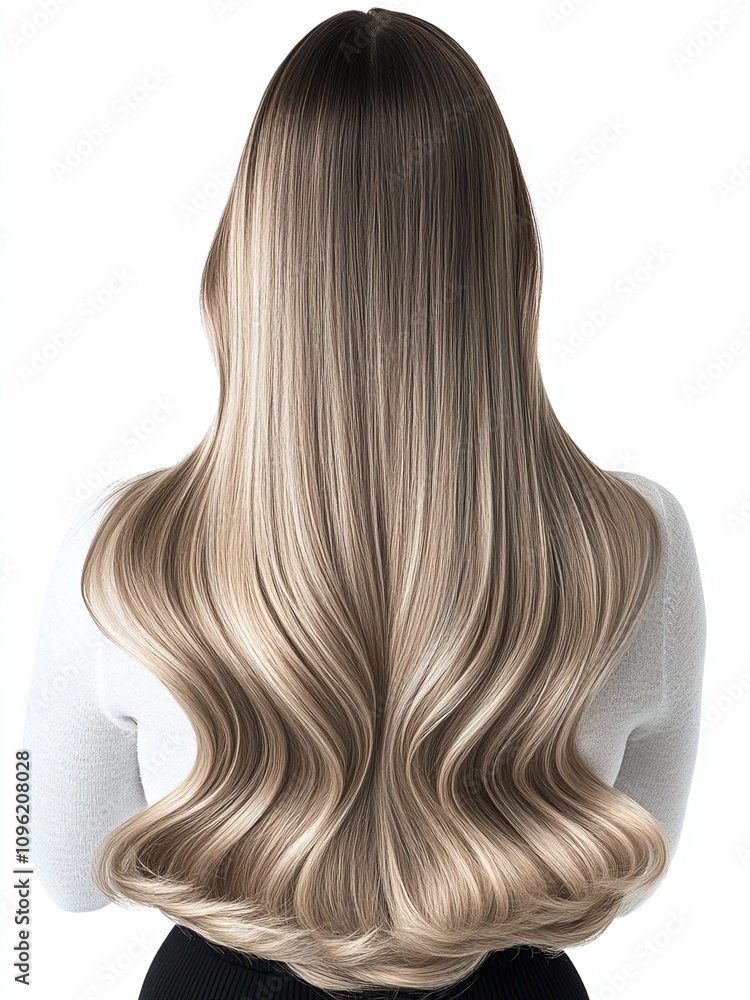 Silver-white long straight hair style Silver-white long straight hair style
