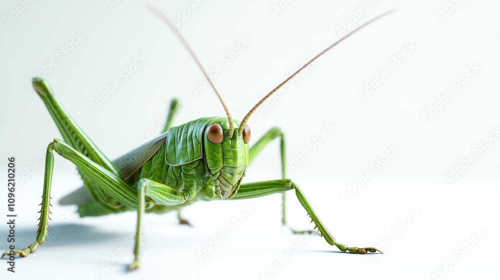 Green Grasshopper Close-Up Green Grasshopper Close-Up