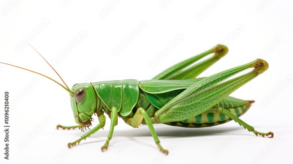 Green Grasshopper Isolated Green Grasshopper Isolated