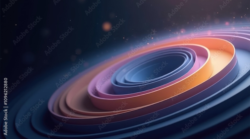Abstract Background with Slanted Concentric Circles Abstract Background with Slanted Concentric Circles
