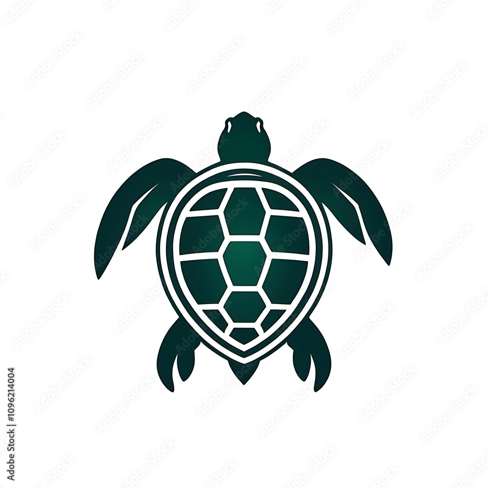Fototapeta premium Turtle design logo icon isolated on white background 