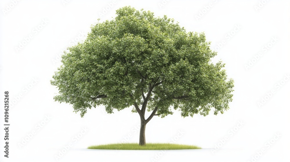Majestic Green Tree in Nature's Embrace Majestic Green Tree in Nature's Embrace