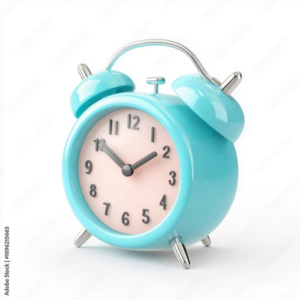 Alarm clock icon isolated on white background. 3d render Alarm clock icon isolated on white background. 3d render