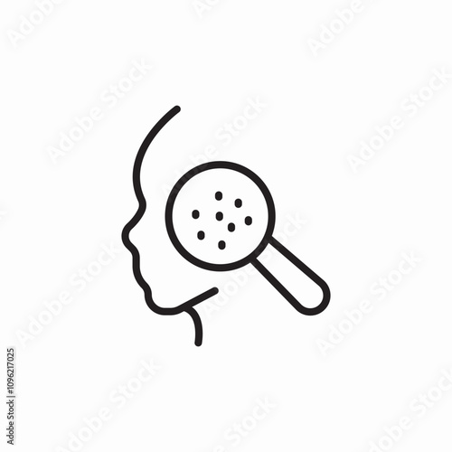 black spots on face icon sign vector