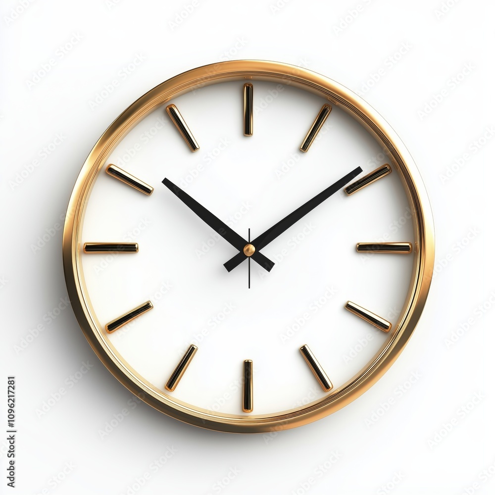 Clock icon isolated on white background - 3d rendering Clock icon isolated on white background - 3d rendering