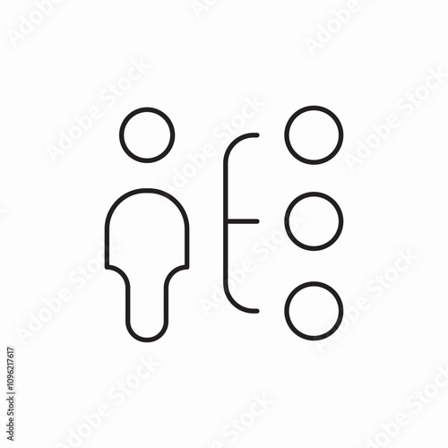 employee structure schema icon sign vector