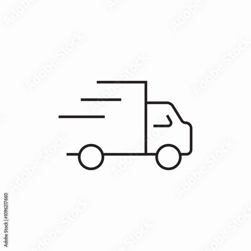 express truck delivery icon sign vector