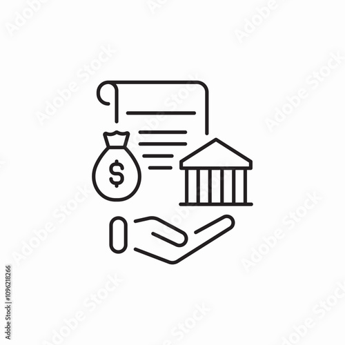 insurance bank finance icon sign vector