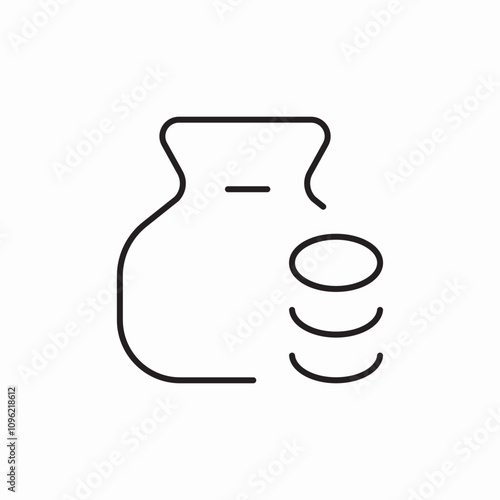 money bag icon sign vector