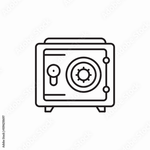 money safe icon sign vector