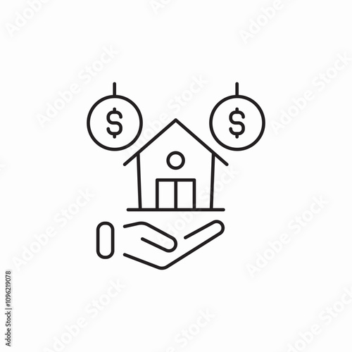 real estate insurance icon sign vector