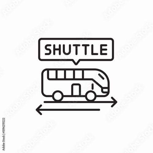 shuttle bus icon sign vector