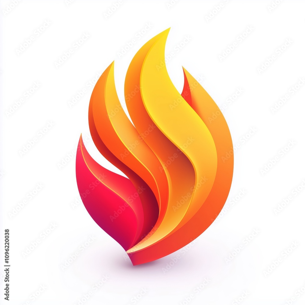 Icon 3d fire flame icon isolated on white background. Illustration in cartoon plastic style.Vector illustration Icon 3d fire flame icon isolated on white background. Illustration in cartoon plastic style.Vector illustration