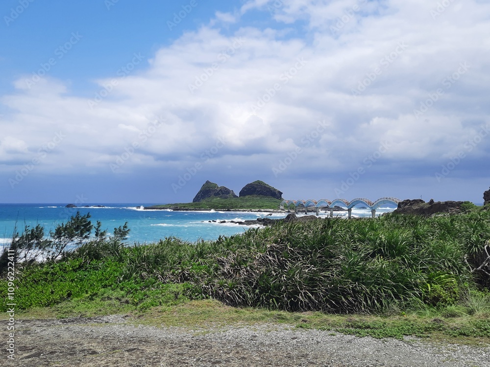Fototapeta premium view of the coast of the region sea