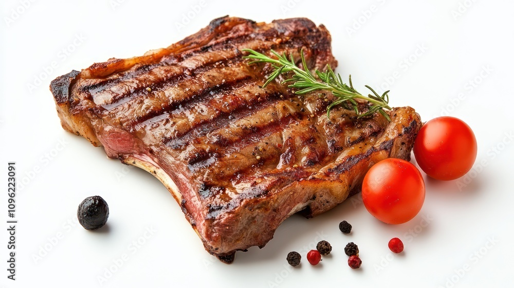 Grilled Steak with Rosemary and Tomatoes Grilled Steak with Rosemary and Tomatoes