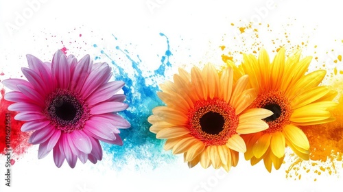 Beautiful flower image arrangement elements