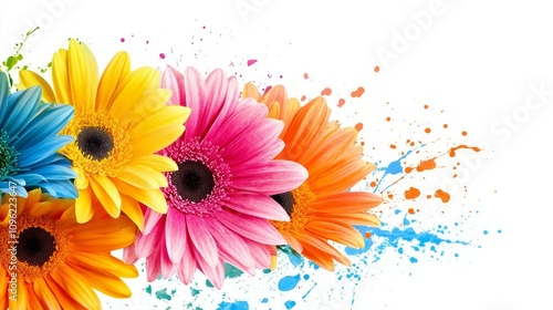 Beautiful flower image arrangement elements