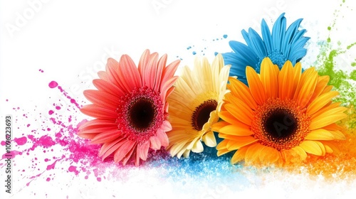 Beautiful flower image arrangement elements