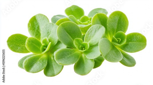 Close-up of vibrant green succulent leaves photo