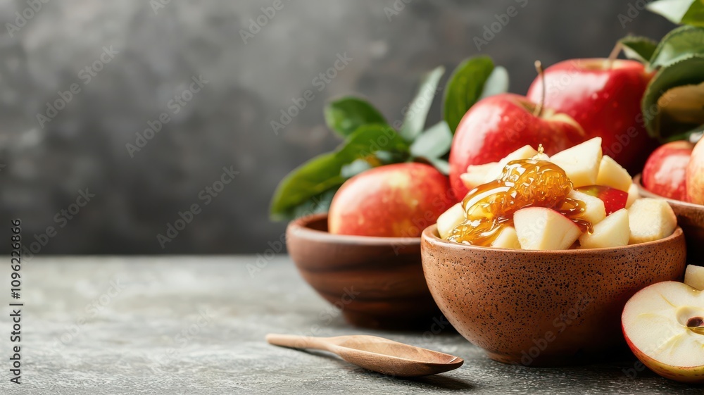 Rosh Hashanah celebration in Israel, with festive meals, apples dipped in honey, and prayers for a sweet new year Rosh Hashanah, Israel, Jewish New Year Rosh Hashanah celebration in Israel, with festive meals, apples dipped in honey, and prayers for a sweet new year Rosh Hashanah, Israel, Jewish New Year