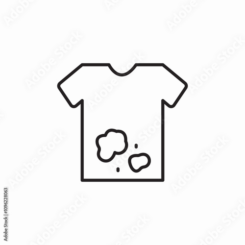 dirty clothes spot icon sign vector