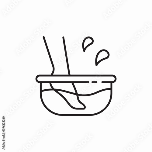 foot wash basin icon sign vector