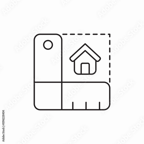 house area icon sign vector