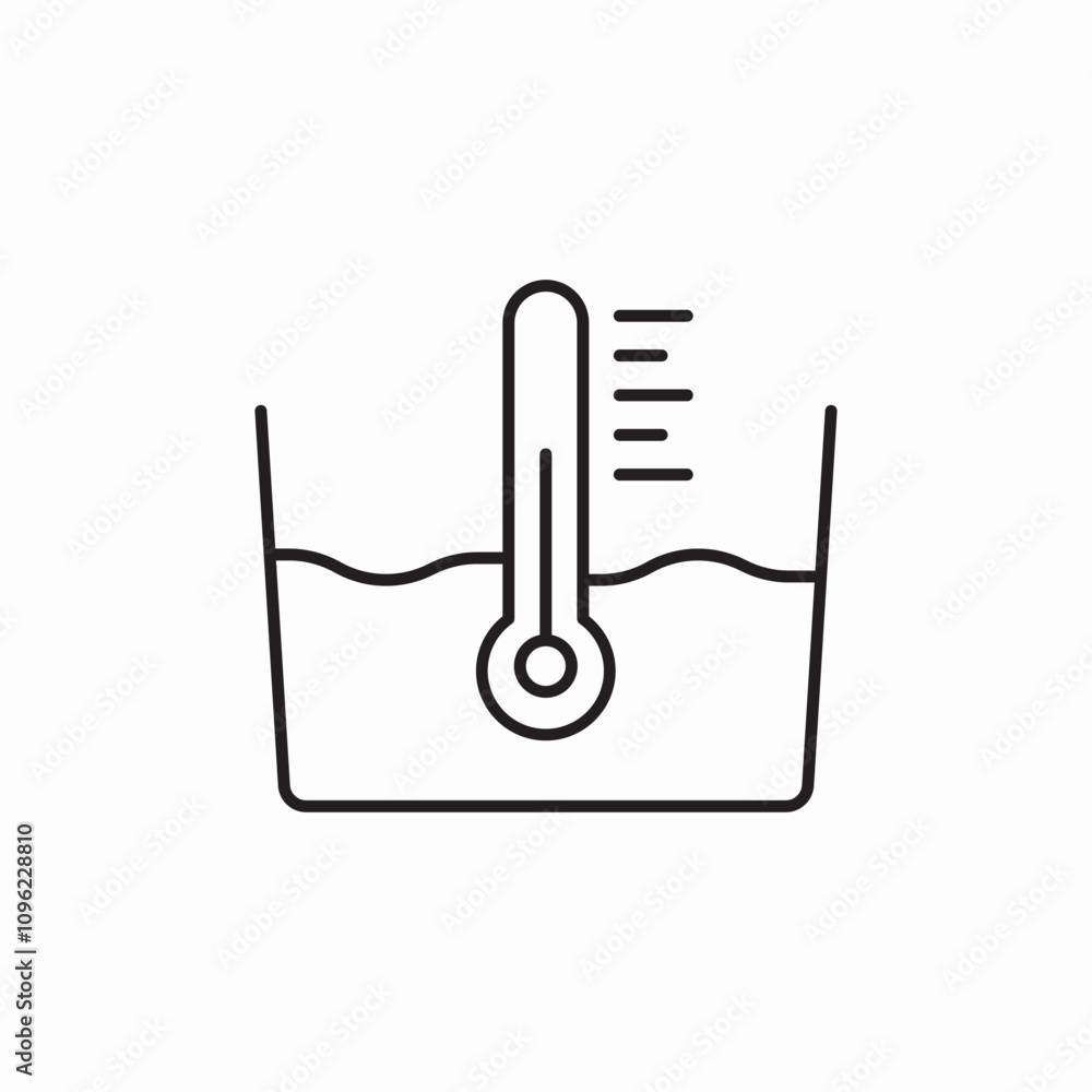 laundry water temperature icon sign vector laundry water temperature icon sign vector