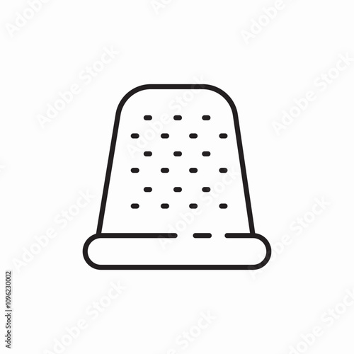 thimble finger icon sign vector