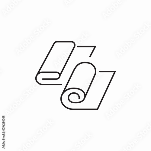 textile rolls icon sign vector
