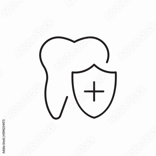 tooth health care dental icon sign vector