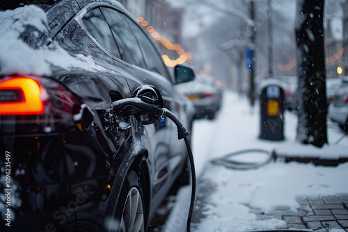 Power source for charging battery of beautiful electric car on road