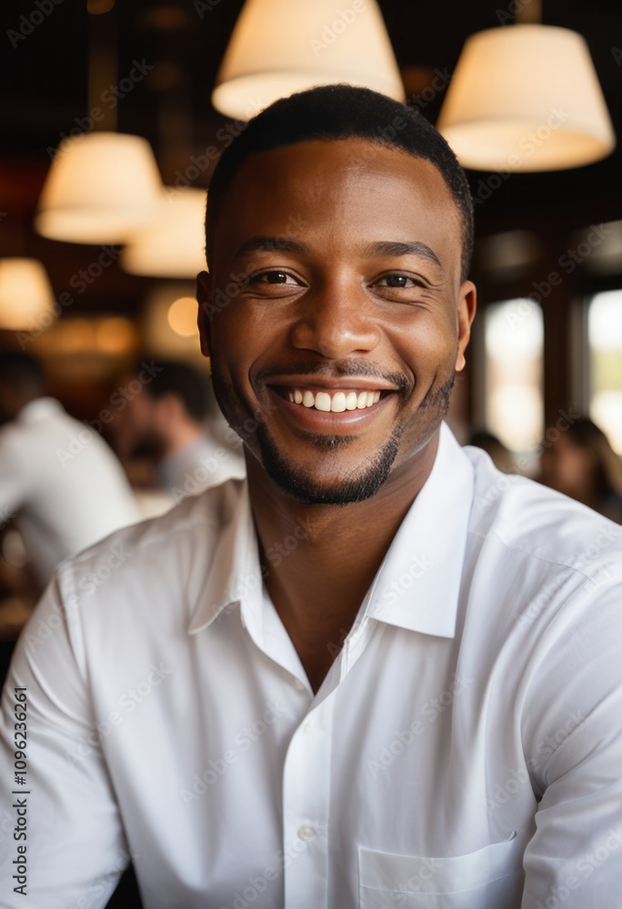 smiling man, white shirt, cozy café setting, warm lighting, shallow depth of field, modern style, relaxed atmosphere, candid moment
smiling man, white shirt, cozy café setting, warm lighting, shallow depth of field, modern style, relaxed atmosphere, candid moment