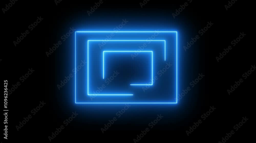 neon light square animation video neon light square animation video