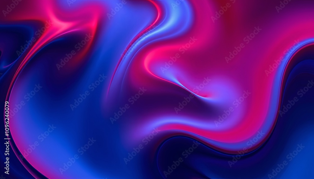 Crimson and Cobalt Fluid Curves for Digital Art and Wallpapers, 1344x768 Abstract Background