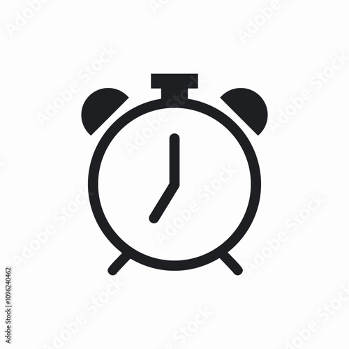 alarm clock hour time icon sign vector