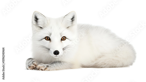 white fox isolated on white