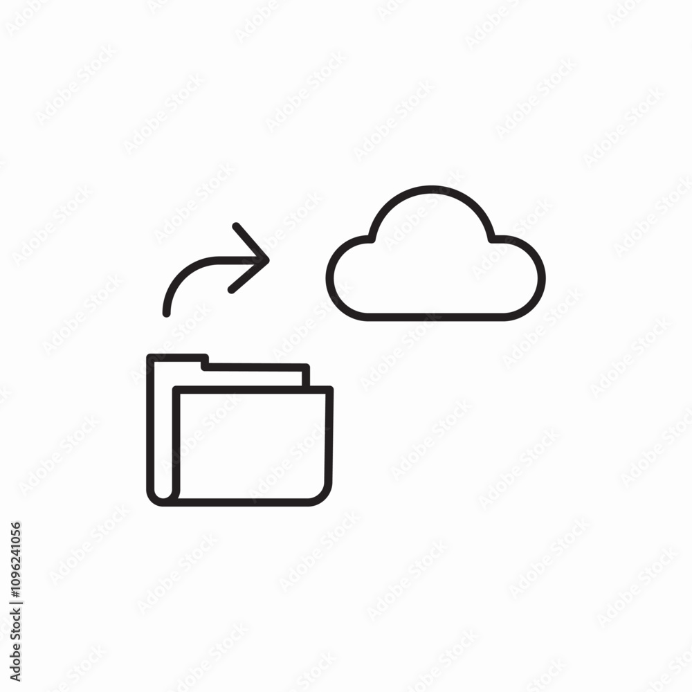 folder synschronize cloud icon sign vector folder synschronize cloud icon sign vector