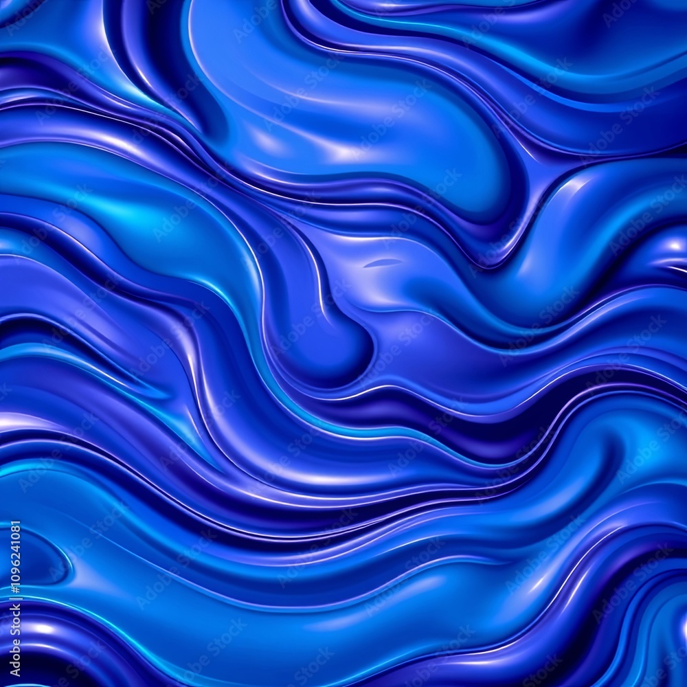 Fototapeta premium Vibrant Ocean Swirls in Blues and Purples for Widescreen Wallpapers