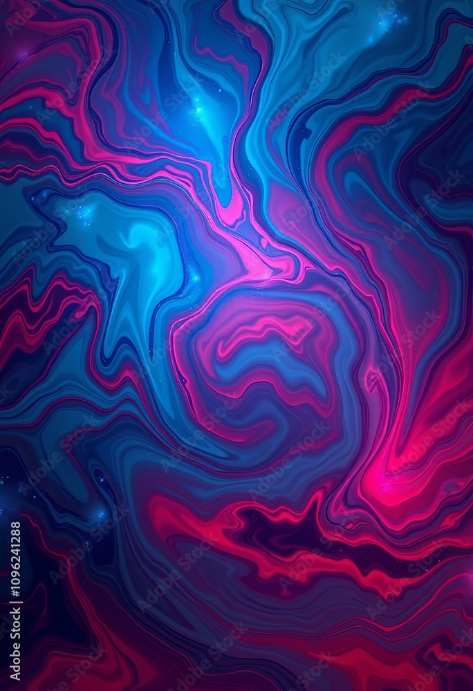 Celestial Nebula Swirls in Azure and Vermilion for Desktop Wallpapers Celestial Nebula Swirls in Azure and Vermilion for Desktop Wallpapers