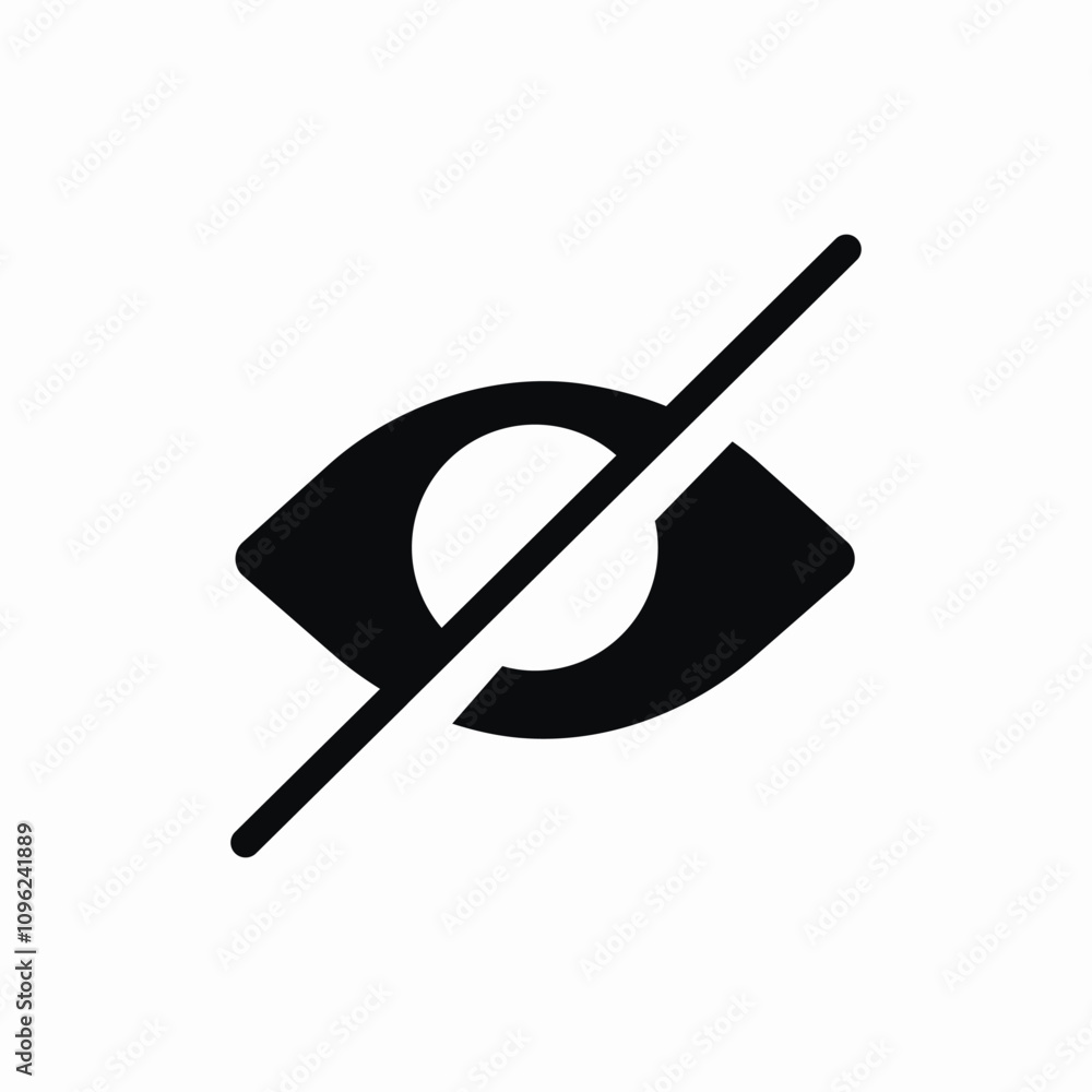 invisible view prohibited icon sign vector invisible view prohibited icon sign vector