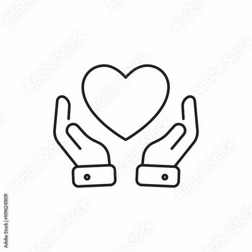 hearth love insurance icon sign vector