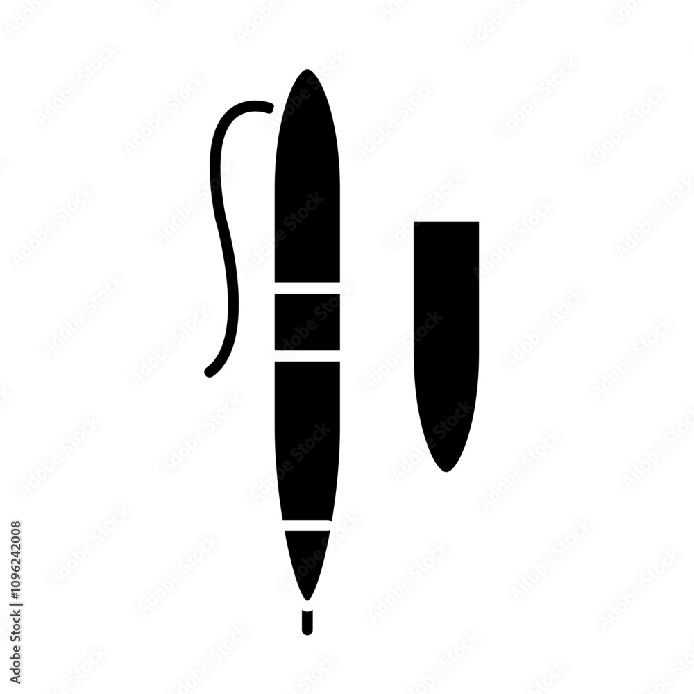 Pen icon in filled style Pen icon in filled style