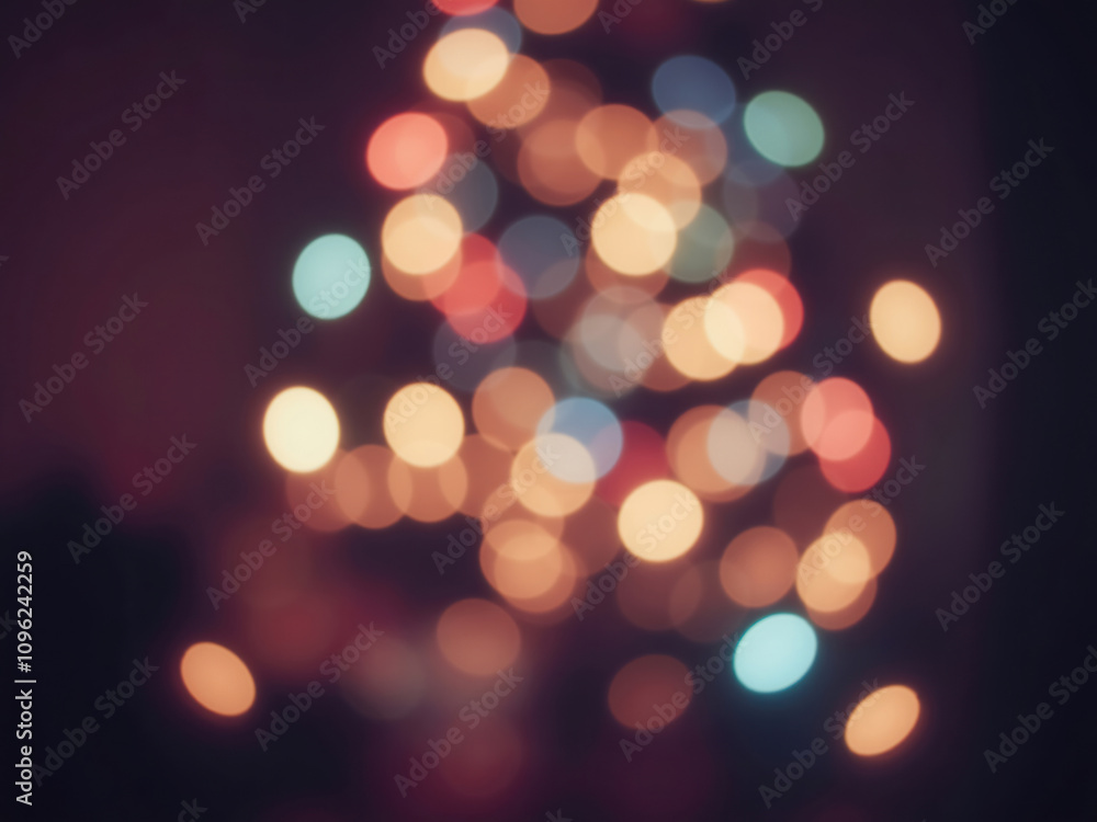 Obraz premium Blurred christmas lights creating festive bokeh effect