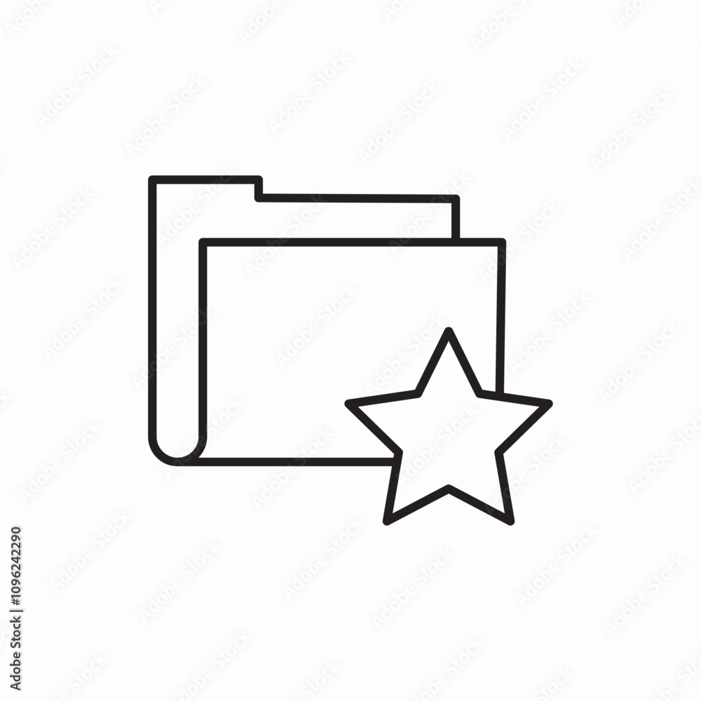 star pin favorite folder icon sign vector star pin favorite folder icon sign vector